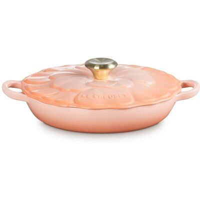 Le Creuset Cacerola baja hierro fundido Pétalo . (Cacerola de 26 cm) Albaricoque Le Creuset Cacerola baja hierro fundido Pétalo . (Cacerola de 26 cm) Albaricoque
