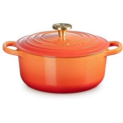 Le Creuset Cocotte redonda de hierro fundido . (20 cm) Volcánico Le Creuset Cocotte redonda de hierro fundido . (20 cm) Volcánico