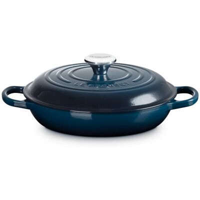 Le Creuset Cacerola baja de hierro fundido . (Cacerola de 26 cm) Azul oscuro Le Creuset Cacerola baja de hierro fundido . (Cacerola de 26 cm) Azul oscuro