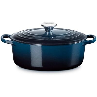 Le Creuset Cocotte oval de hierro fundido . (29 cm) Azul oscuro Le Creuset Cocotte oval de hierro fundido . (29 cm) Azul oscuro