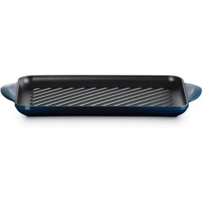 Le Creuset Parrilla rectangular de hierro fundido . (Grill de 32 cm) Azul oscuro Le Creuset Parrilla rectangular de hierro fundido . (Grill de 32 cm) Azul oscuro