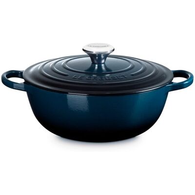 Le Creuset Marmita de hierro fundido . (Cacerola de 26 cm) Azul oscuro Le Creuset Marmita de hierro fundido . (Cacerola de 26 cm) Azul oscuro