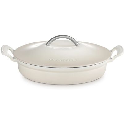 Le Creuset Cacerola baja Modern Heritage de hierro fundido . (Cacerola de 28 cm) Merengue Le Creuset Cacerola baja Modern Heritage de hierro fundido . (Cacerola de 28 cm) Merengue
