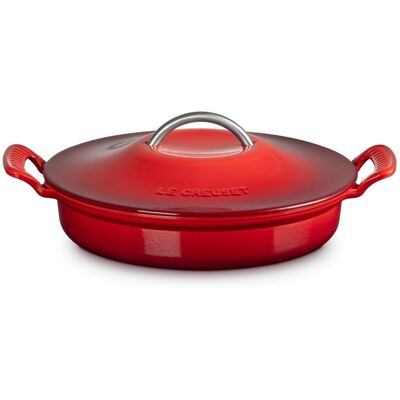 Le Creuset Cacerola baja Modern Heritage de hierro fundido . (Cacerola de 28 cm) Cereza Le Creuset Cacerola baja Modern Heritage de hierro fundido . (Cacerola de 28 cm) Cereza