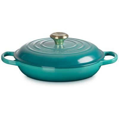 Le Creuset Cacerola baja de hierro fundido . (Cacerola de 30 cm) Azul Pacífico Le Creuset Cacerola baja de hierro fundido . (Cacerola de 30 cm) Azul Pacífico