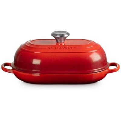 Le Creuset Cocotte oval para pan de hierro fundido . (29 cm) Cereza Le Creuset Cocotte oval para pan de hierro fundido . (29 cm) Cereza