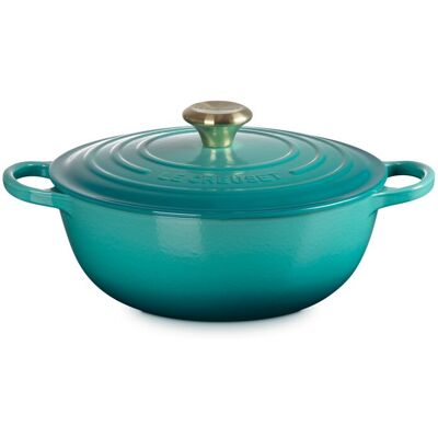 Le Creuset Marmita de hierro fundido . (Cacerola de 26 cm) Azul Pacífico Le Creuset Marmita de hierro fundido . (Cacerola de 26 cm) Azul Pacífico