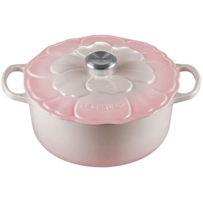 Le Creuset Cocotte Pétalo de hierro fundido . (26 cm) Rosa palo Le Creuset Cocotte Pétalo de hierro fundido . (26 cm) Rosa palo