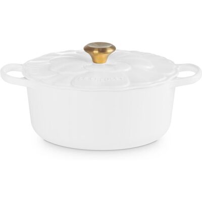 Le Creuset Cocotte Pétalo de hierro fundido . (26 cm) Blanco Le Creuset Cocotte Pétalo de hierro fundido . (26 cm) Blanco