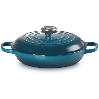 Le Creuset Cacerola baja de hierro fundido . (Cacerola de 28 cm) Turquesa Le Creuset Cacerola baja de hierro fundido . (Cacerola de 28 cm) Turquesa