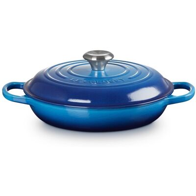 Le Creuset Cacerola baja de hierro fundido . (Cacerola de 28 cm) Azulón Le Creuset Cacerola baja de hierro fundido . (Cacerola de 28 cm) Azulón