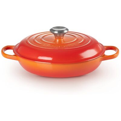 Le Creuset Cacerola baja de hierro fundido . (Cacerola de 28 cm) Volcánico Le Creuset Cacerola baja de hierro fundido . (Cacerola de 28 cm) Volcánico