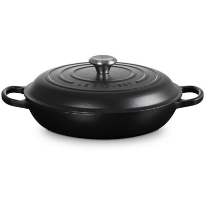 Le Creuset Cacerola baja de hierro fundido . (Cacerola de 28 cm) Negro mate Le Creuset Cacerola baja de hierro fundido . (Cacerola de 28 cm) Negro mate