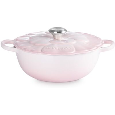 Le Creuset Marmita Pétalo de hierro fundido . (Cacerola de 26 cm) Rosa Le Creuset Marmita Pétalo de hierro fundido . (Cacerola de 26 cm) Rosa