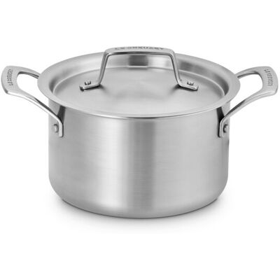 Le Creuset Cacerola alta de acero inoxidable 3-ply Essential . (Cacerola de 20 cm) Gris Le Creuset Cacerola alta de acero inoxidable 3-ply Essential . (Cacerola de 20 cm) Gris