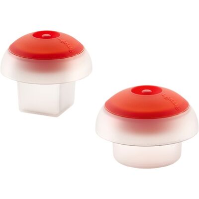 Lékué Set de 2 moldes para cocer huevos . Rojo Lékué Set de 2 moldes para cocer huevos . Rojo
