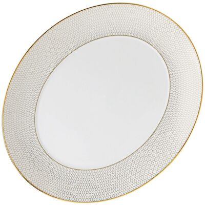 Plato de servicio ovalado Gio Gold de Wedgwood - Porcelana de hueso Plato de servicio ovalado Gio Gold de Wedgwood - Porcelana de hueso