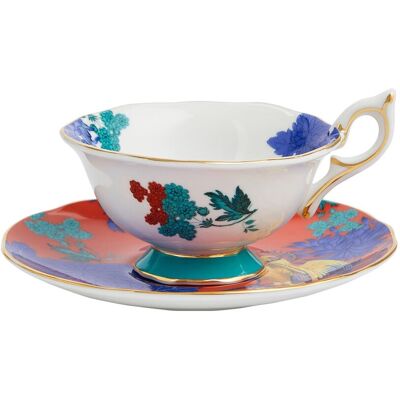 Wedgwood Taza de té con plato Wonderlust Golden Parrot . Multicolor Wedgwood Taza de té con plato Wonderlust Golden Parrot . Multicolor