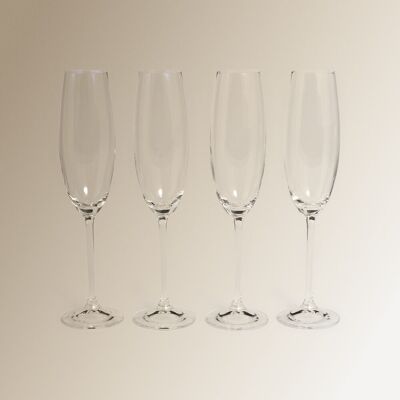 El Corte Inglés Juego de 4 copas de champán Natalia . Cristal El Corte Inglés Juego de 4 copas de champán Natalia . Cristal