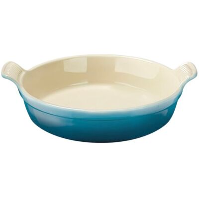 Le Creuset Bandeja redonda de cerámica de gres . (24 cm) Azul Le Creuset Bandeja redonda de cerámica de gres . (24 cm) Azul