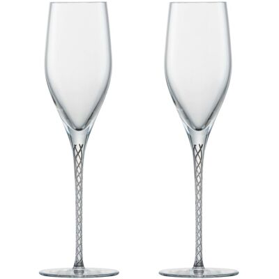 Zwiesel Glas Juego de 2 copas de champán pie Grafito Spirit . Cristal Zwiesel Glas Juego de 2 copas de champán pie Grafito Spirit . Cristal