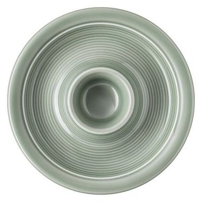 Thomas Taza de Huevo de Porcelana Verde Musgo con Soporte - Eierbecher mit Ablage Thomas Taza de Huevo de Porcelana Verde Musgo con Soporte - Eierbecher mit Ablage