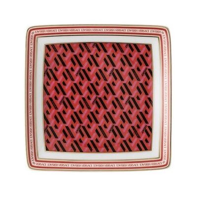 Versace Bandeja cuadrada Greca . (12 cm) Rojo Versace Bandeja cuadrada Greca . (12 cm) Rojo