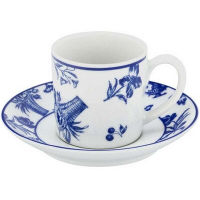 Vista Alegre Taza de café con plato Chintz Azul . Azul Vista Alegre Taza de café con plato Chintz Azul . Azul