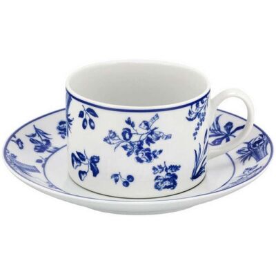 Vista Alegre Taza de té con plato Chintz Azul . Azul Vista Alegre Taza de té con plato Chintz Azul . Azul