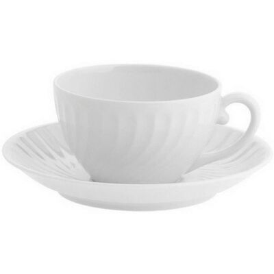 Vista Alegre Taza de desayuno con plato Sagres . Blanco Vista Alegre Taza de desayuno con plato Sagres . Blanco