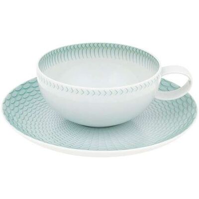 Vista Alegre Taza de té con plato Venezia . Verde Vista Alegre Taza de té con plato Venezia . Verde