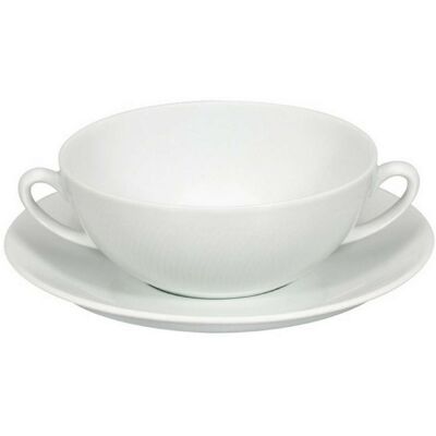 Vista Alegre Taza de consomé con plato Spirit White . Blanco Vista Alegre Taza de consomé con plato Spirit White . Blanco