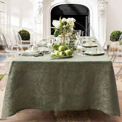 Le Jacquard FranÇais Mantel lino Tivoli . (175 x 175 cm) Verde Le Jacquard FranÇais Mantel lino Tivoli . (175 x 175 cm) Verde