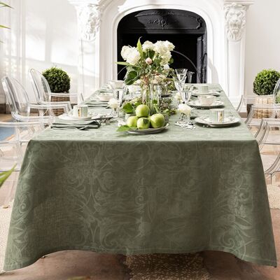 Le Jacquard FranÇais Mantel lino Tivoli . (175 x 320 cm) Verde Le Jacquard FranÇais Mantel lino Tivoli . (175 x 320 cm) Verde