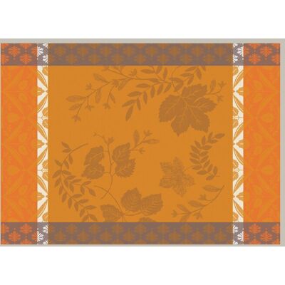 Le Jacquard FranÇais Mantel individual antimancha Manor lane Algodón. Naranja Le Jacquard FranÇais Mantel individual antimancha Manor lane Algodón. Naranja