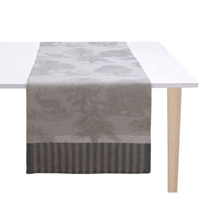 Le Jacquard FranÇais Camino de mesa lino Souveraine . (50 x 150 cm) Plata Le Jacquard FranÇais Camino de mesa lino Souveraine . (50 x 150 cm) Plata