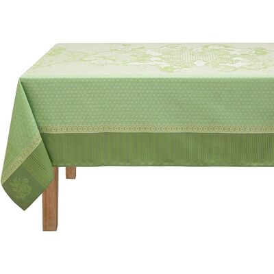 Le Jacquard FranÇais Mantel antimanchas jaquard floral. Verde Le Jacquard FranÇais Mantel antimanchas jaquard floral. Verde