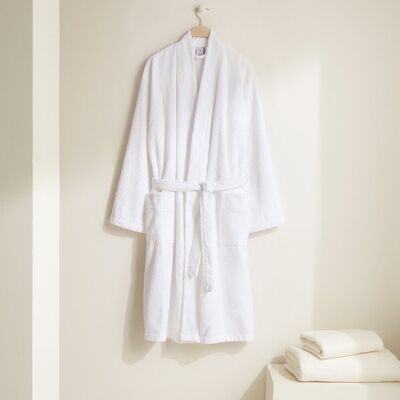 El Corte Inglés Albornoz kimono Algodón Egipcio 420 gr-m2 . (L/XL) Blanco El Corte Inglés Albornoz kimono Algodón Egipcio 420 gr-m2 . (L/XL) Blanco
