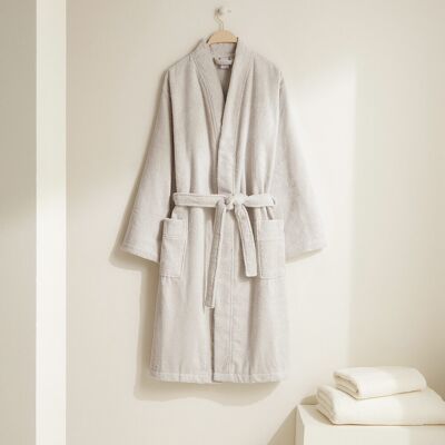 El Corte Inglés Albornoz kimono Algodón Egipcio 420 gr-m2 . (L/XL) Gris El Corte Inglés Albornoz kimono Algodón Egipcio 420 gr-m2 . (L/XL) Gris
