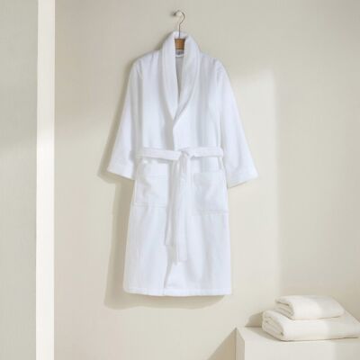 El Corte Inglés Albornoz algodón 360 gr-m2 Orgánico Luxury . (L-XL) Blanco El Corte Inglés Albornoz algodón 360 gr-m2 Orgánico Luxury . (L-XL) Blanco