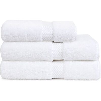 Yves Delorme Toalla de baño algodón y modal 700 gr-m² Etoile . (Lavabo) Blanco Yves Delorme Toalla de baño algodón y modal 700 gr-m² Etoile . (Lavabo) Blanco
