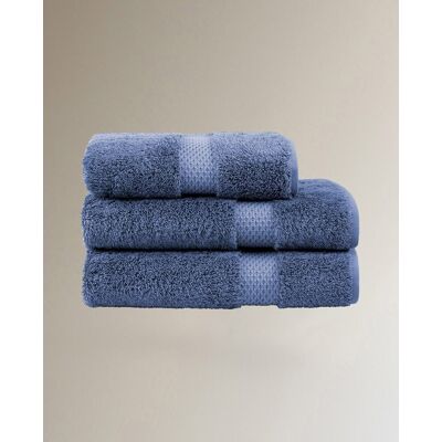 Yves Delorme Toalla de baño algodón y modal 700 gr-m² Etoile . (Tocador) Azul Yves Delorme Toalla de baño algodón y modal 700 gr-m² Etoile . (Tocador) Azul