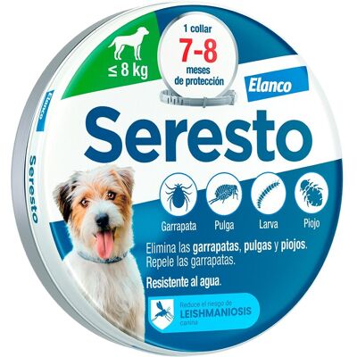 Collar antiparasitario Seresto para perros - 38cm - Prevención pulgas y garrapatas Collar antiparasitario Seresto para perros - 38cm - Prevención pulgas y garrapatas