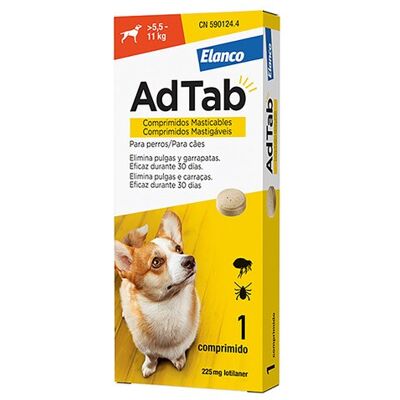 Novavet AdTab Perro 225mg - Tabletas masticables antipulgas y garrapatas 5,5-11kg Novavet AdTab Perro 225mg - Tabletas masticables antipulgas y garrapatas 5,5-11kg