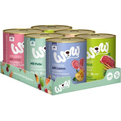 Comida húmeda WOW para perros adultos - Pack de 6x800g Comida húmeda WOW para perros adultos - Pack de 6x800g
