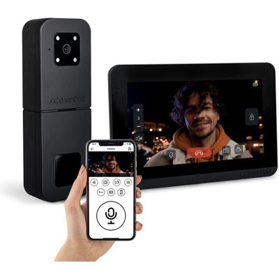 SCS SENTINEL Videoportero conectado y sin cable HeyView Smart Air 350m de alcance. Negro SCS SENTINEL Videoportero conectado y sin cable HeyView Smart Air 350m de alcance. Negro