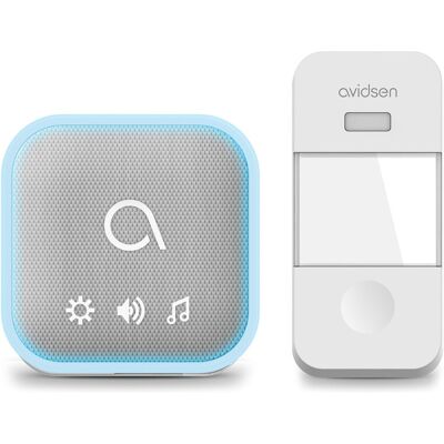 Avidsen Timbre Inalámbrico Kinétic, Luz de Flash Enchufable Sona-T - - 102518. Gris / Blanco Avidsen Timbre Inalámbrico Kinétic, Luz de Flash Enchufable Sona-T - - 102518. Gris / Blanco