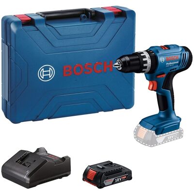 Bosch Taladro percutor a batería PROFESSIONAL 18V - 1 Batería 2,0 Ah - Maletín. 56Nm.. Azul Bosch Taladro percutor a batería PROFESSIONAL 18V - 1 Batería 2,0 Ah - Maletín. 56Nm.. Azul