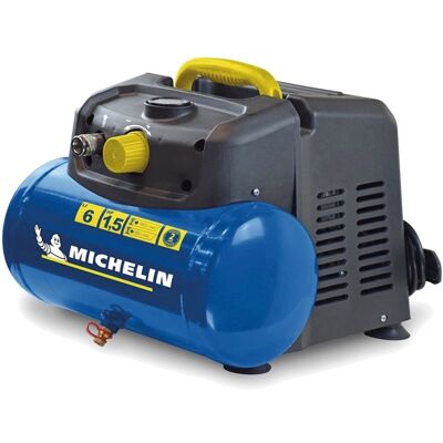 Michelin Compresor de Aire sin aceite Eléctrico con cable a red 0,4 CV 6 litros MBL6. Azul Michelin Compresor de Aire sin aceite Eléctrico con cable a red 0,4 CV 6 litros MBL6. Azul