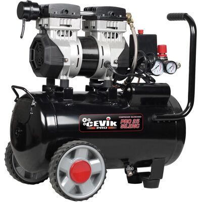 CEVIK PRO Compresor de Aire silencioso 24 litros 1,5 HP. Negro CEVIK PRO Compresor de Aire silencioso 24 litros 1,5 HP. Negro